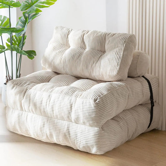 Vacuum Compression Sofa Foldable Simple Fabric Corner Modular Couch Floor Multi Function Nordic Living Room Bedroom Decoration
