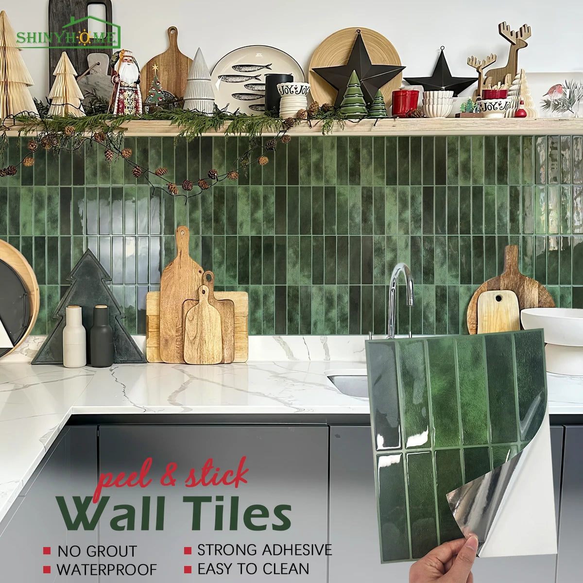 10/30/50pcs 3D Self-adhesive Wall Imitation Tile Stickers Removable Self-adhesive Waterproof Stickers For Bedroom Living Decor