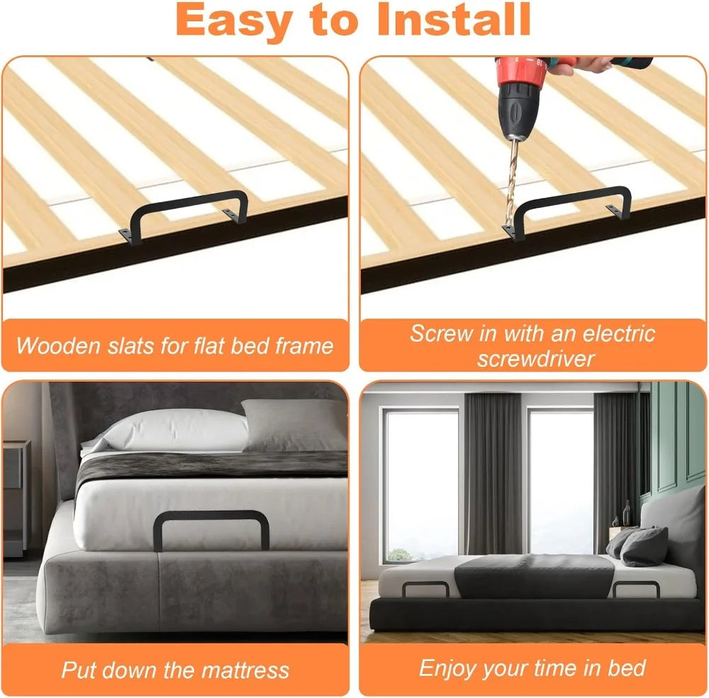 6 Pcs Mattress Slide Stopper, Mattress Retainer Bar Anti Slip Mattress Stoppers Holder Gripper to Prevent Sliding for Bedroom Bed Frame
