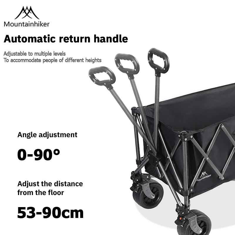 Mountainhiker outdoor handcart, 240L large capacity, available in two colors, 900D oxford fabric for durability, camping handcar