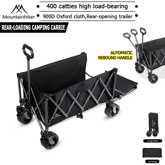 Mountainhiker outdoor handcart, 240L large capacity, available in two colors, 900D oxford fabric for durability, camping handcar