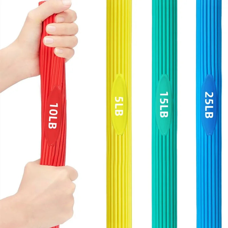 Multiple Sizes/Sets Silicone Flex Therapy Bar-Hand Strengthener&Rehabilitation For Tennis/Golfers Elbow,Tendonitis,Fitness